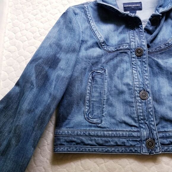 Denim jean jacket painted Stay Wild bleach dyed L - Picture 6 of 7